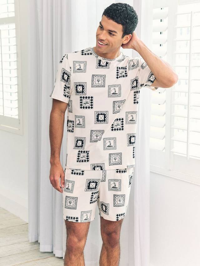 

Пижамный комплект Golf Frames Print Short Chelsea Peers, Off White