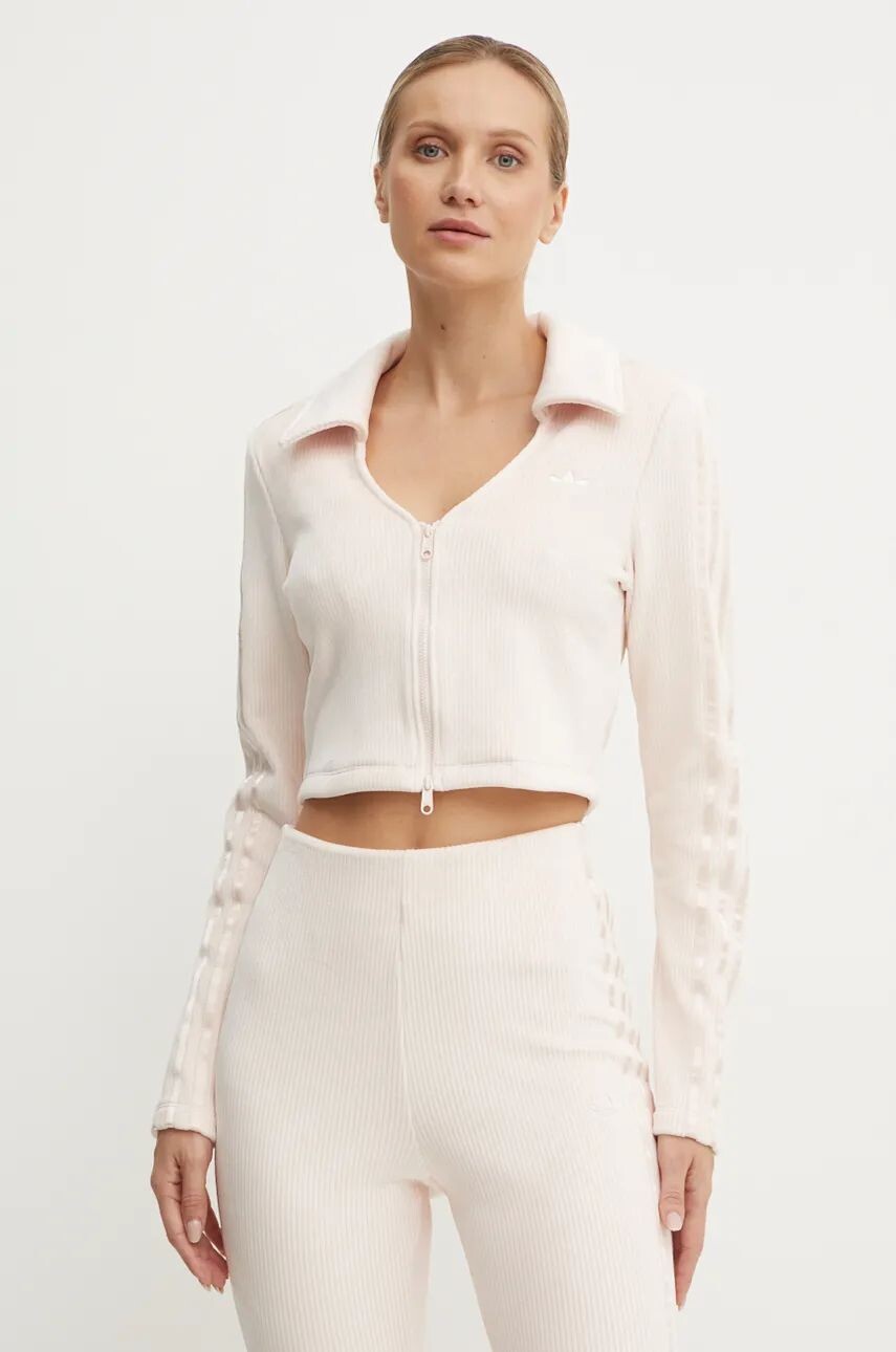 

Толстовка adidas Originals Femme Galore, кардиган в рубчик, розовый
