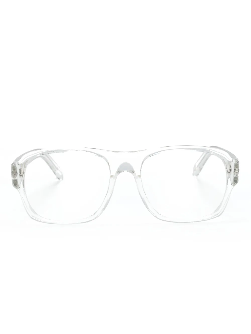 

Очки в прозрачной квадратной оправе Moscot, бежевый