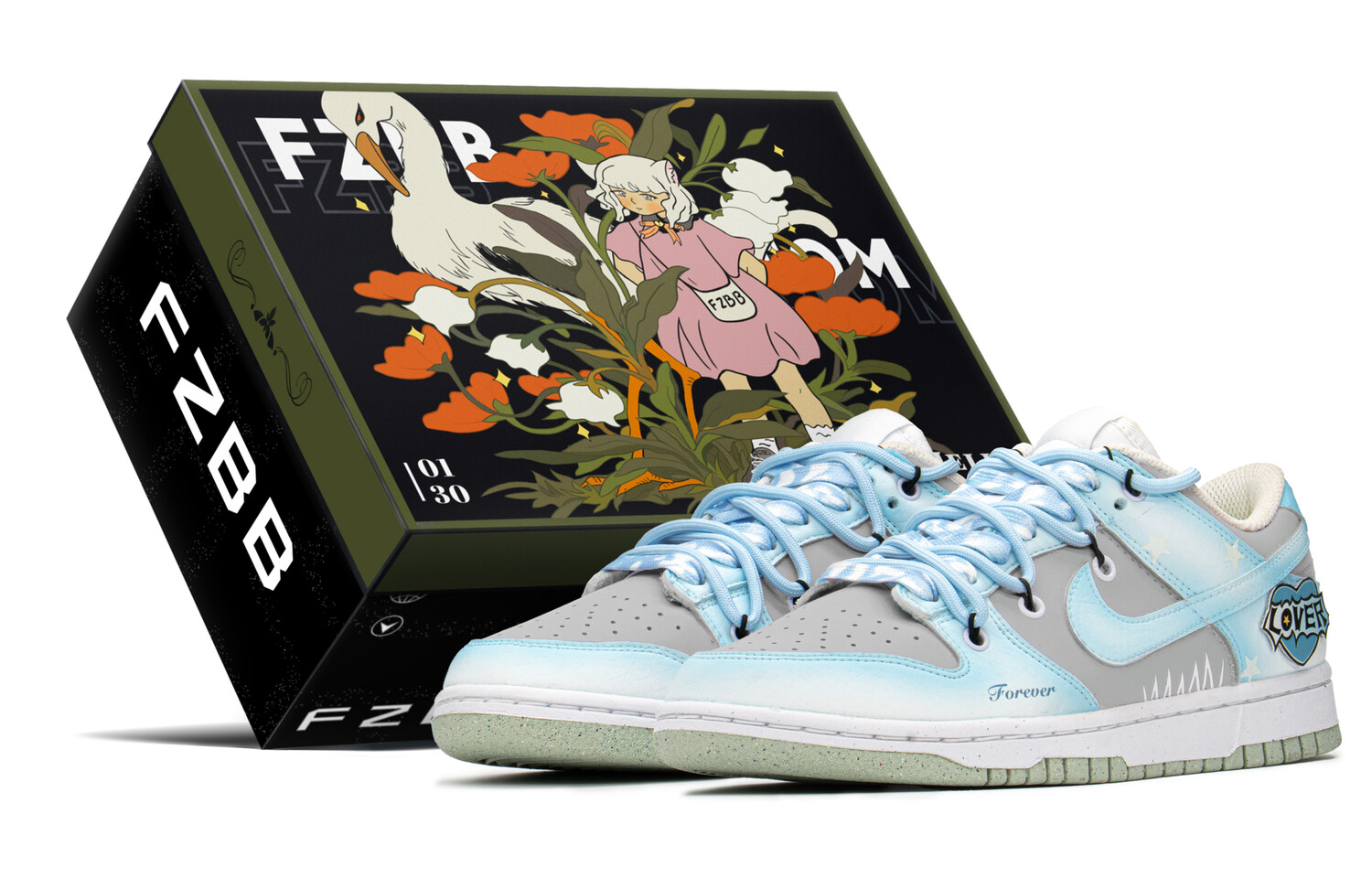 

Кроссовки для скейтбординга Dunk женские с низким верхом, синие/серые Nike, Синий, Кроссовки для скейтбординга Dunk женские с низким верхом, синие/серые Nike