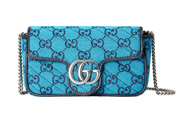 

GUCCI Сумка на цепочке малая голубая