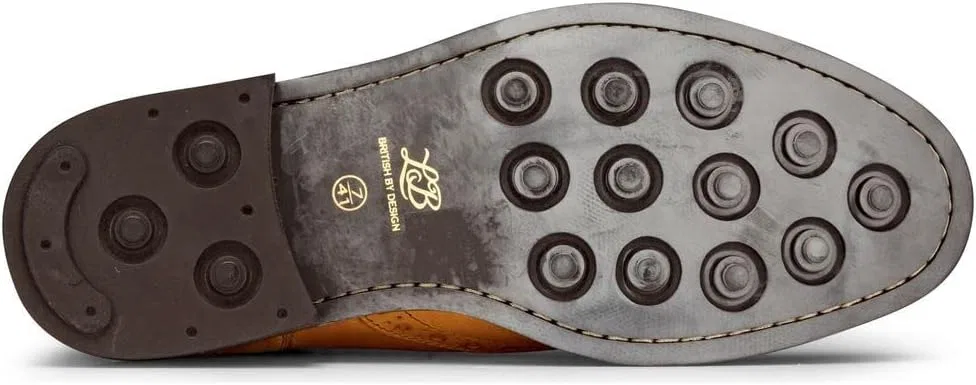 Мужские ботинки-броги London Brogues из натуральной кожи, классические, элегантные, для торжественных случаев, Wood Brown — фото 4
