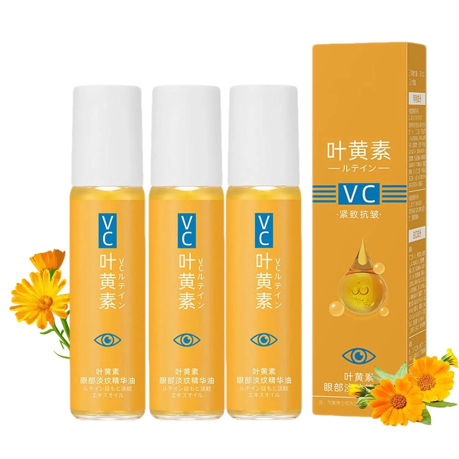 Масло-эссенция для глаз с лютеином и витамином E Generisch, 3Pcs