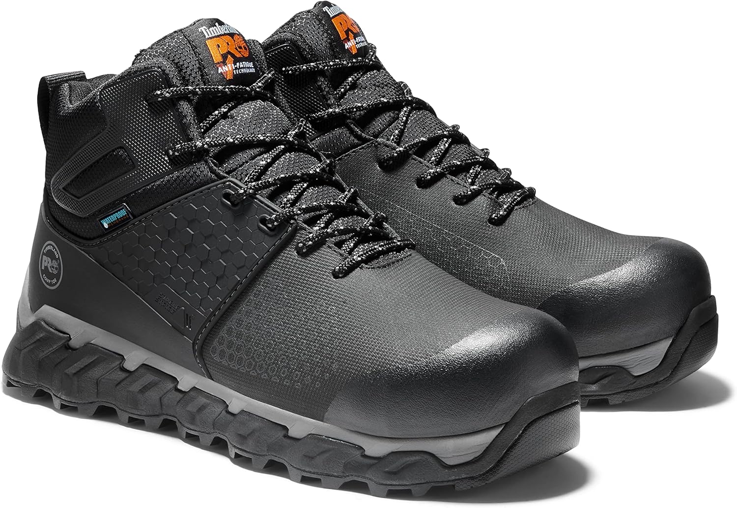 Мужские водонепроницаемые рабочие ботинки Timberland PRO Ridgework Composite Safety Toe Industrial Hiker, черные — фото 2