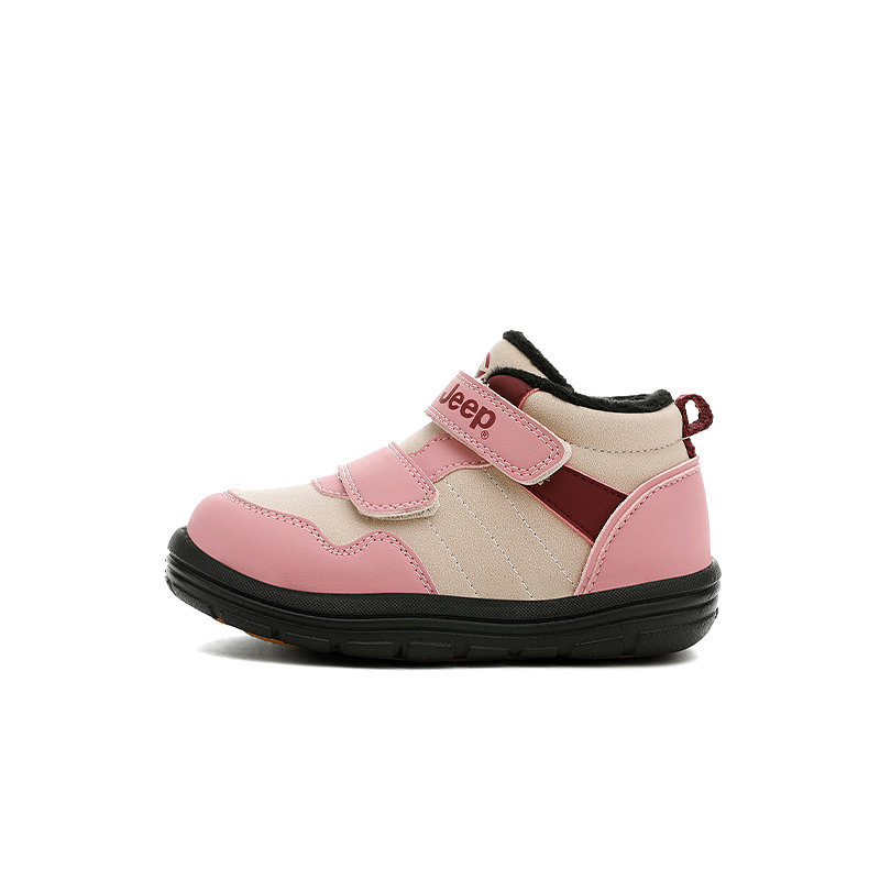 

Утепленные детские ботинки Slip Resistant Abrasion Resistant Jeep, кремовый белый/candy розовый[thin cotton]