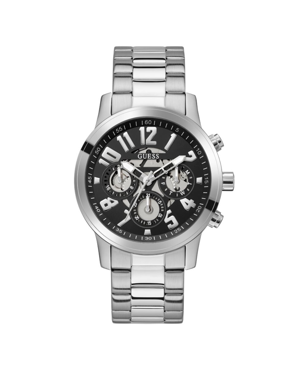 

Мужские часы Parker GW0627G1 со стальным и серебряным ремешком Guess, серебро