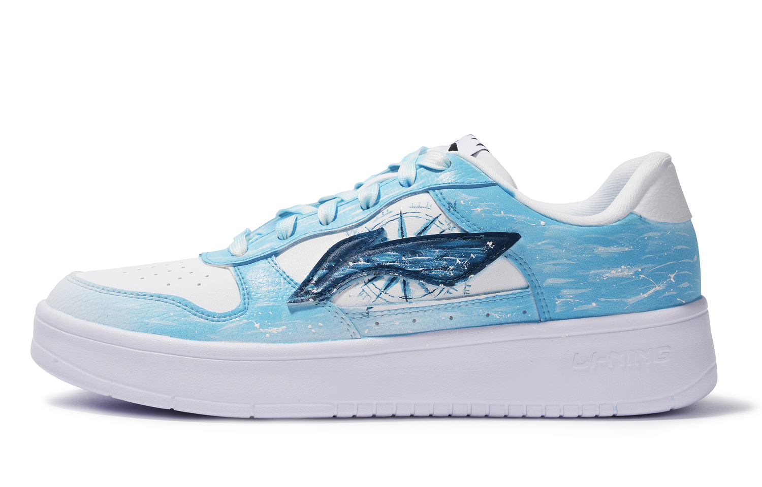 

LINING Низкие скейтерские кроссовки Pontoon Boats Waterproof And Wear resistant для мужчин, синие