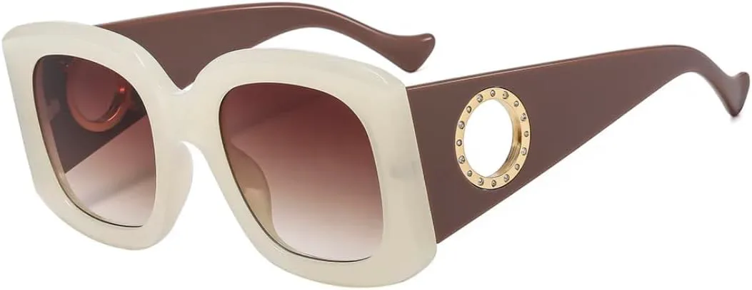 

Солнцезащитные очки для мужчин и женщин - защита UV400 - увеличенная оправа, градиентные линзы, для занятий спортом на открытом воздухе и вождения DSVIGF, Jelly White