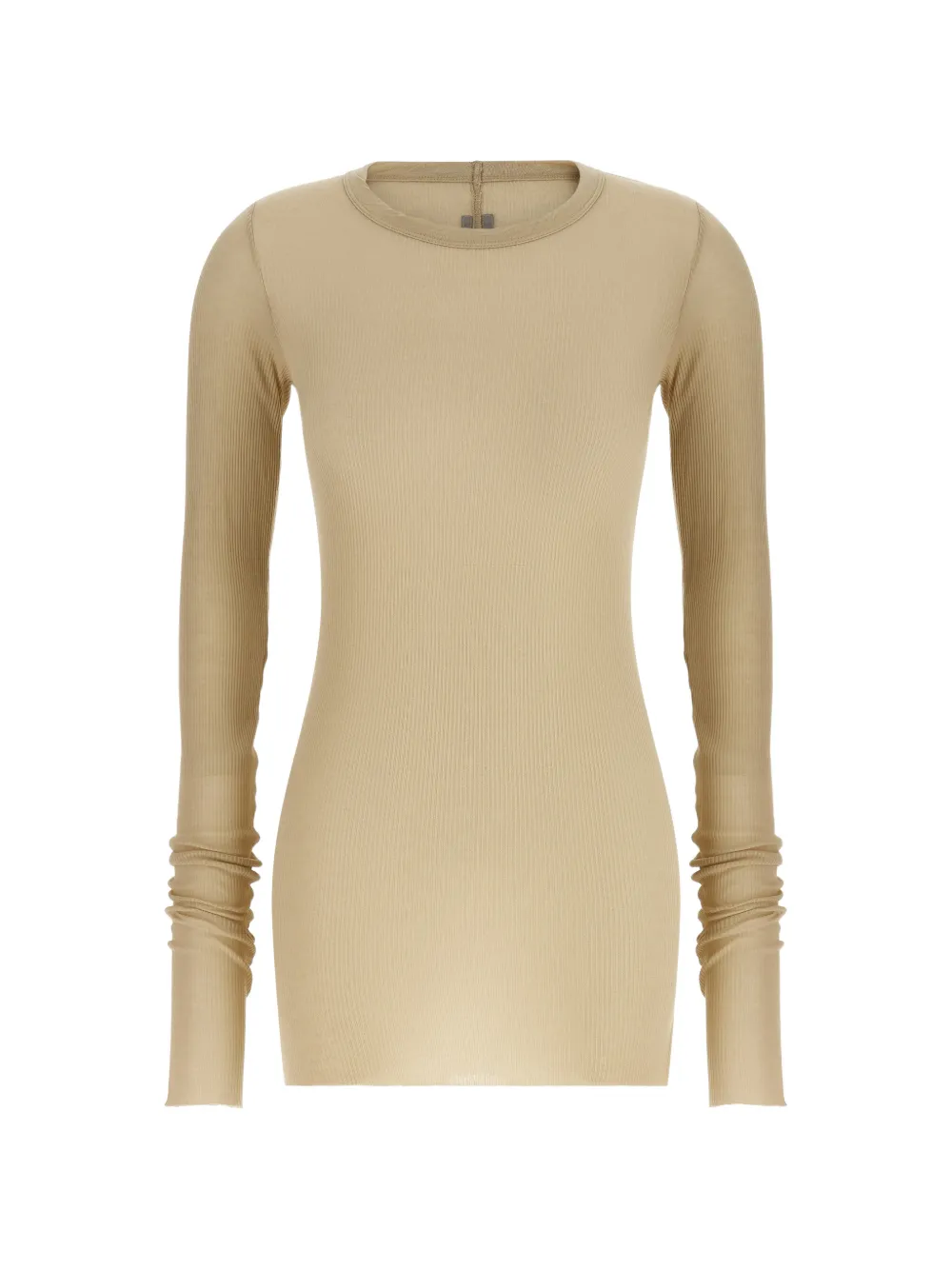 

Рифленая футболка с длинными рукавами Rick Owens, бежевый