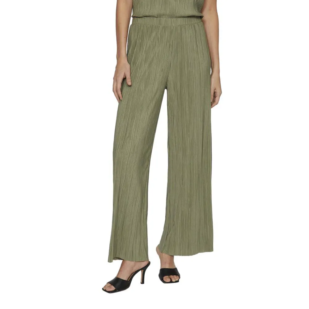 

Брюки Vila Plisa high waist, зеленый