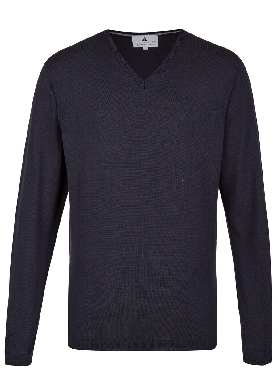 

Свитер с v-образным вырезом Tom Ripley Sweater, морской синий