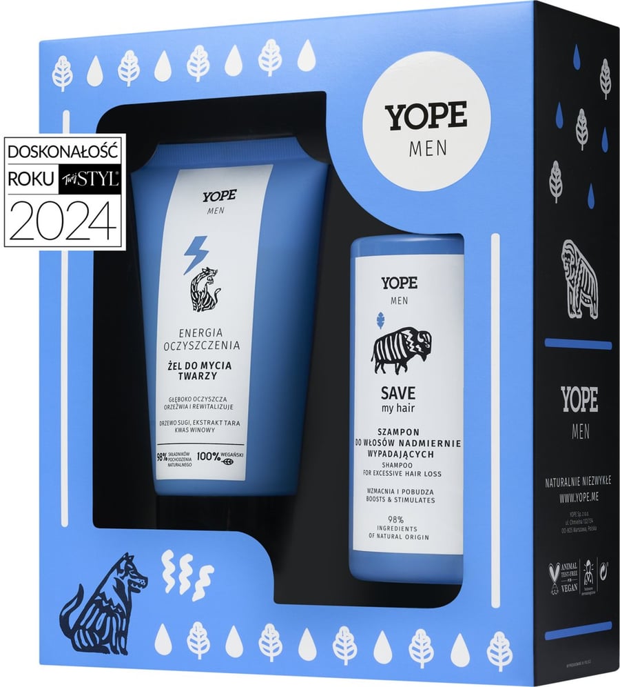 

Гель для умывания лица Yope Men Wood Set 150 мл + Шампунь для волос Men Save My Hair 300 мл