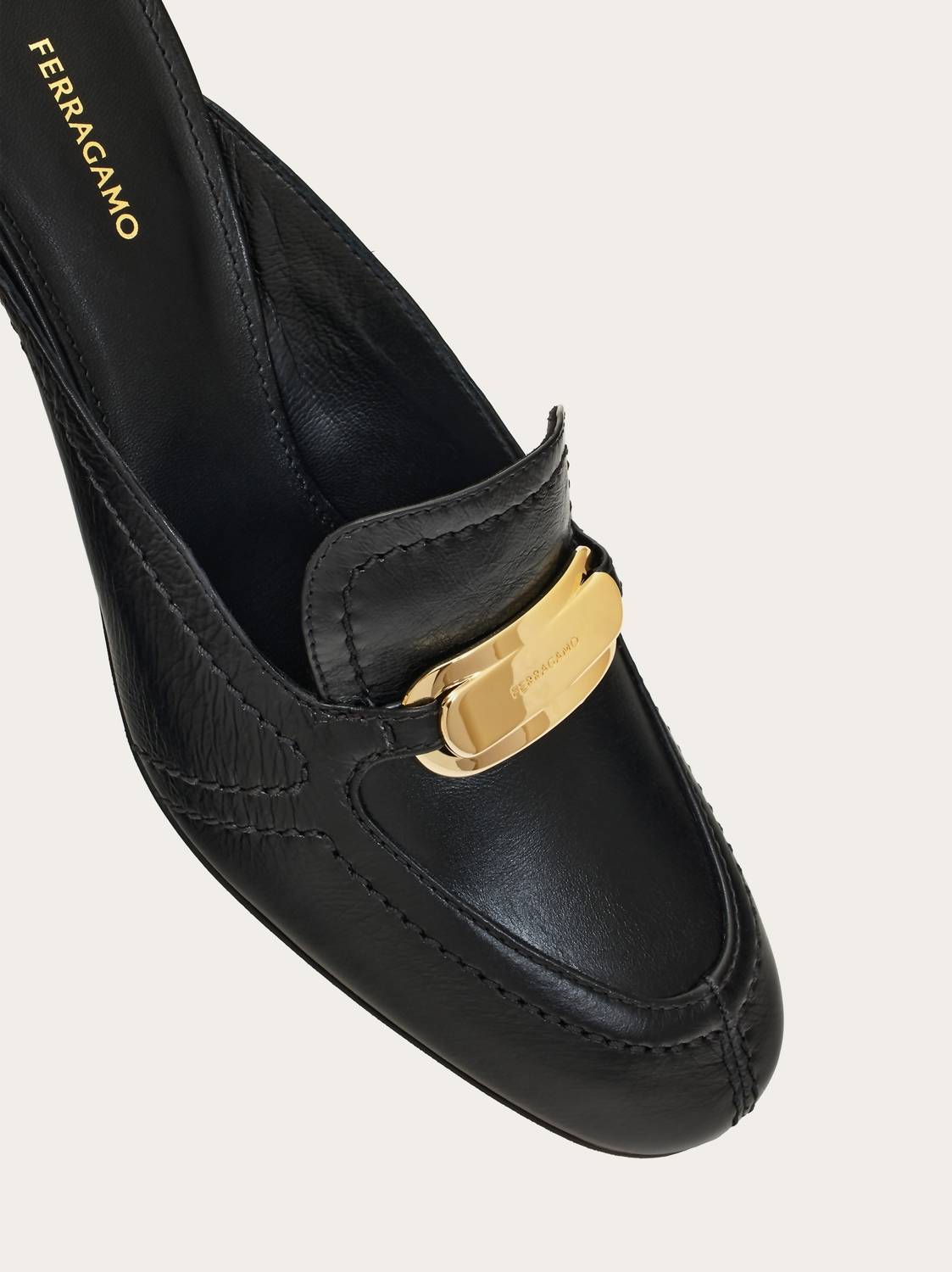 Мюли Elodye Slip в черном цвете Salvatore Ferragamo — фото 3