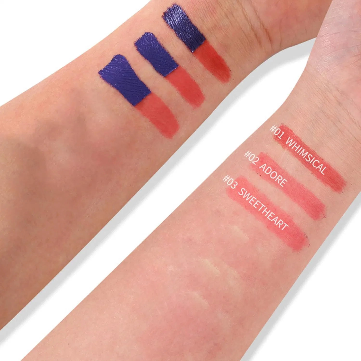 Тинт для губ Peeling Lip Stain, 3 шт, водостойкий, белый — фото 4