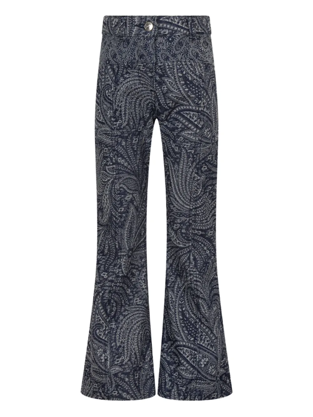 

Расклешенные джинсы с жаккардовым узором пейсли ETRO KIDS, синий