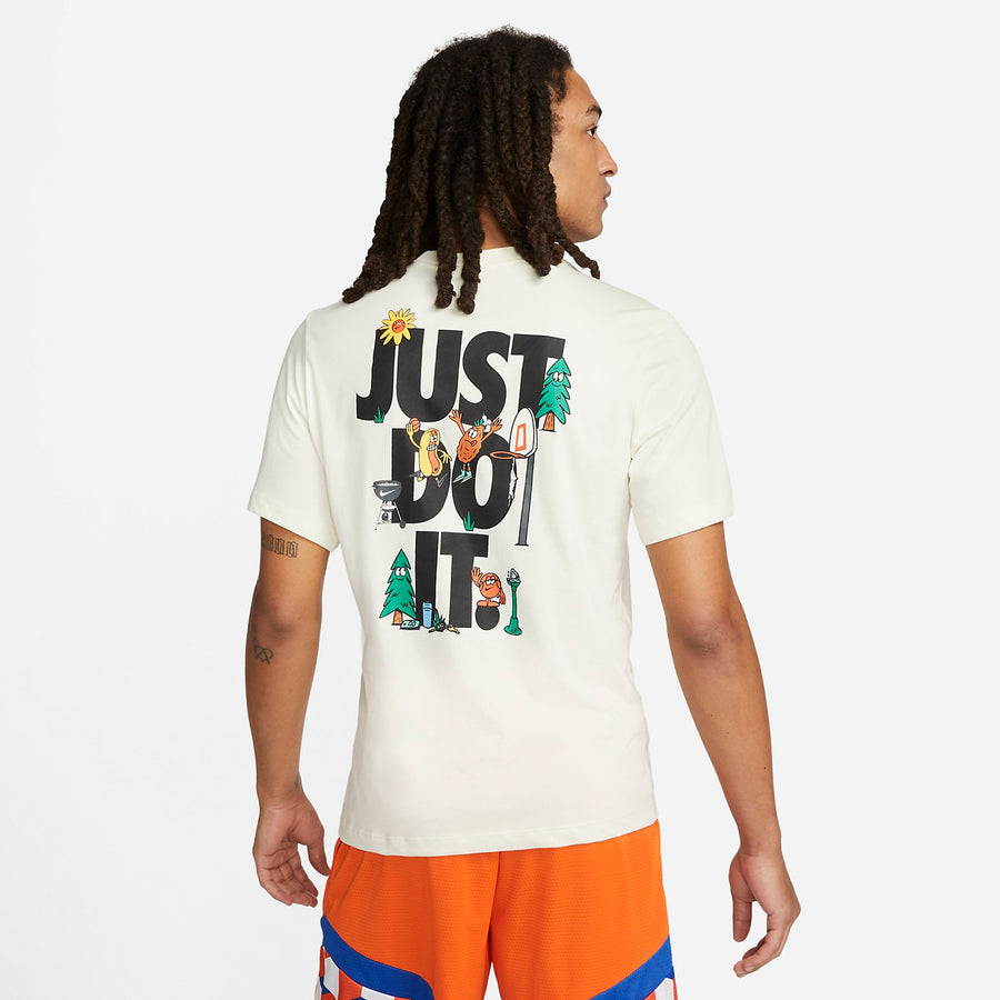 Футболка Nike Dri-FIT Just Do It Graphic T-Shirt 'Coconut Milk', бежевый — фото 3
