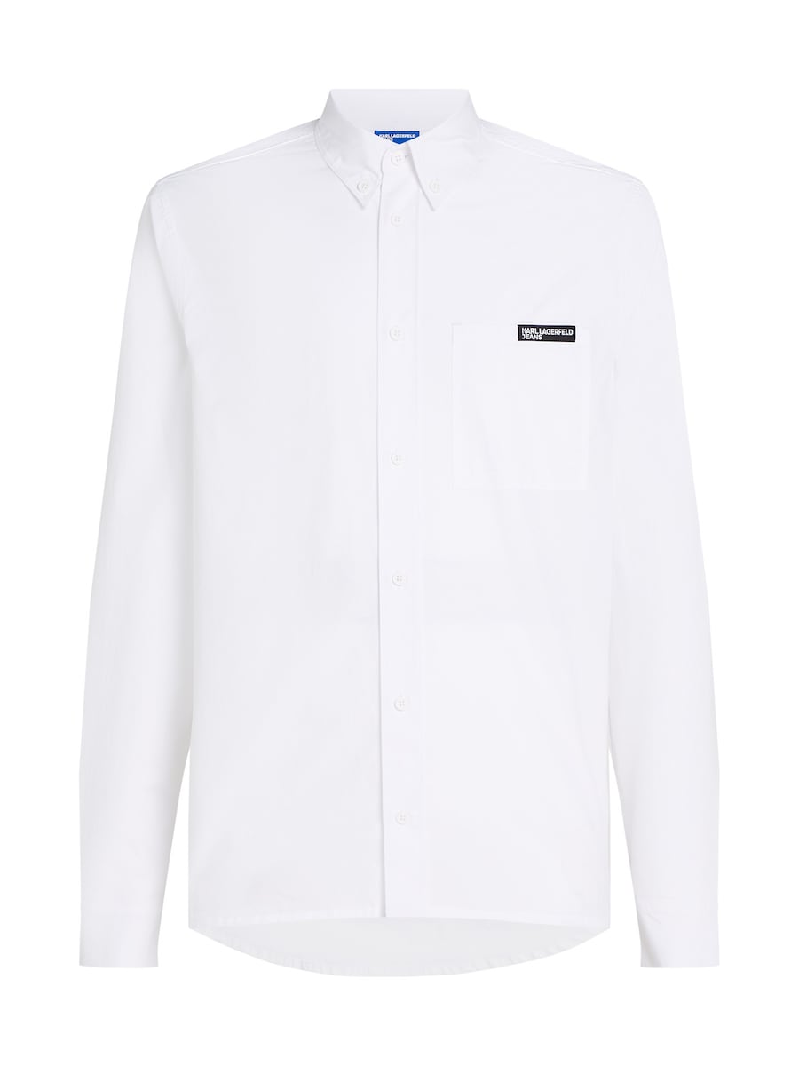 

Рубашка на пуговицах классического кроя KARL LAGERFELD JEANS Poplin, белый