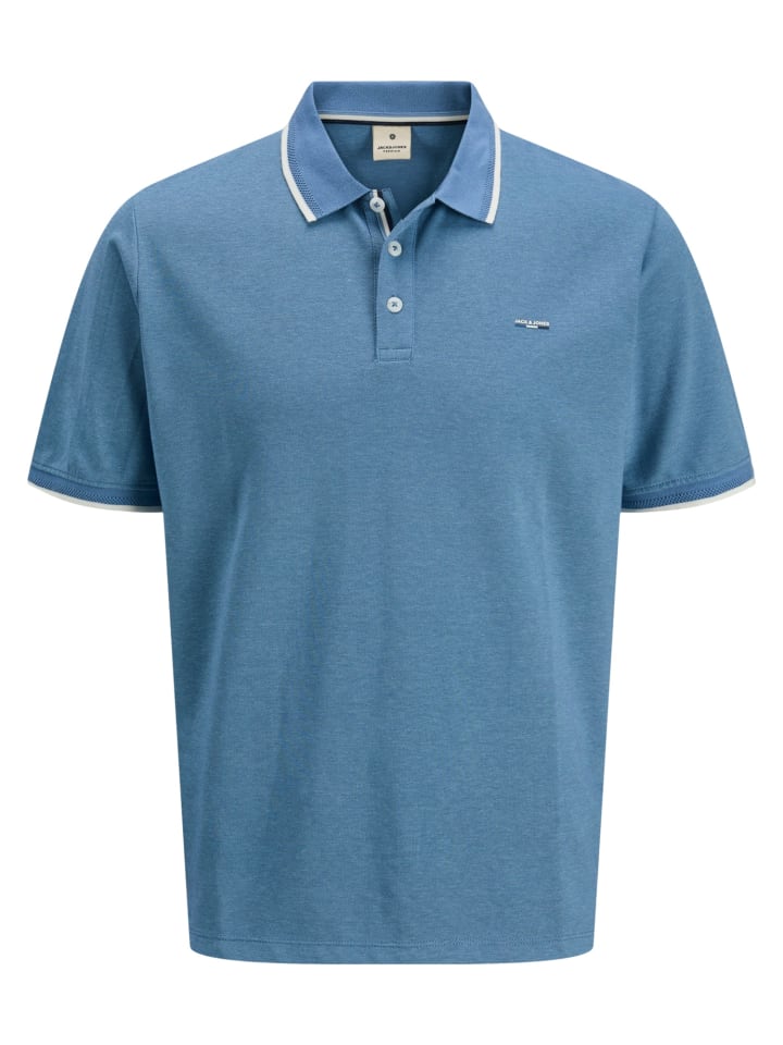 

Рубашка поло Алвес синего цвета Jack & Jones