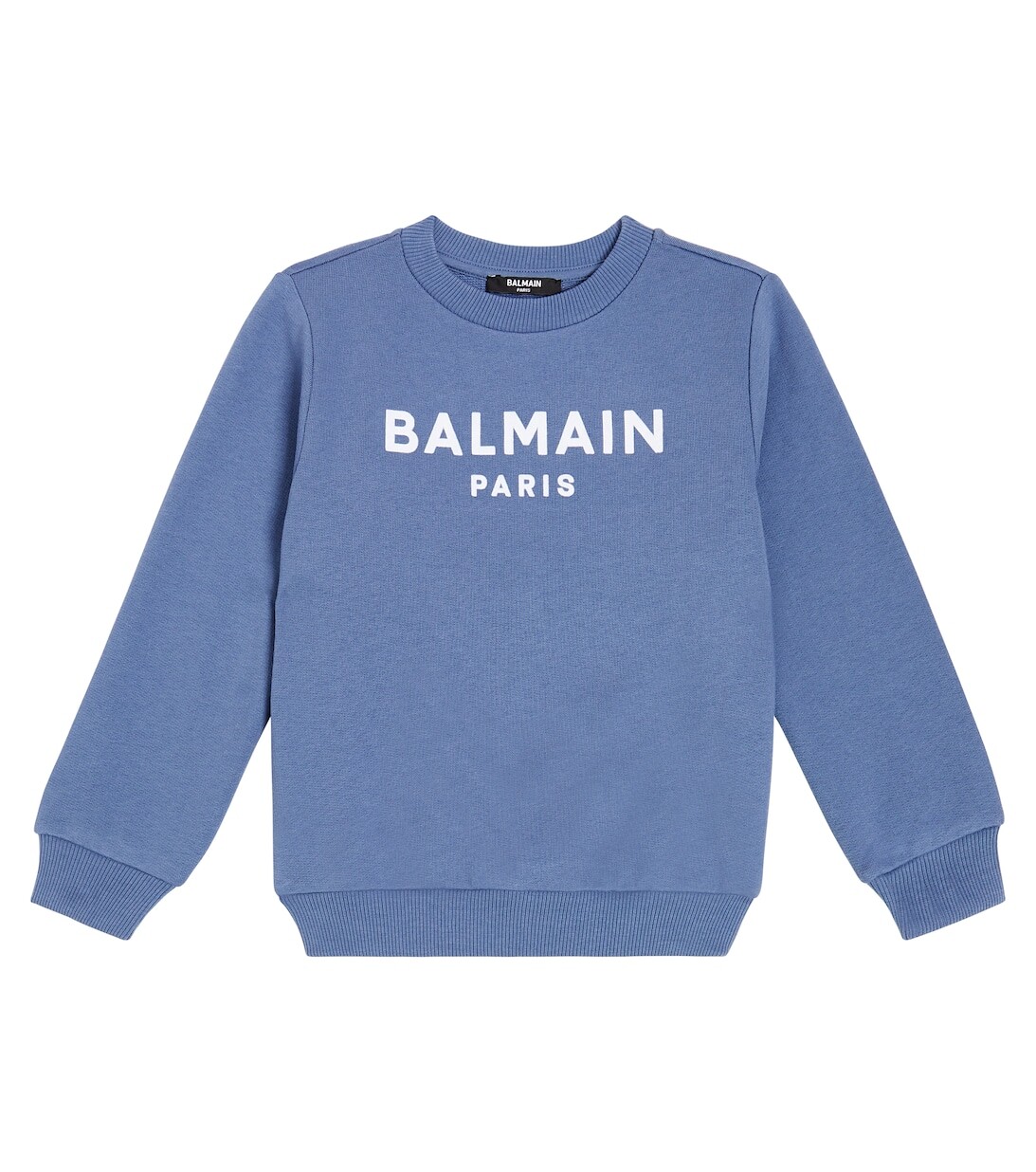 

Толстовка из хлопкового джерси с логотипом Balmain, синий