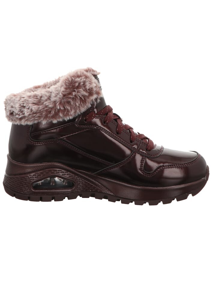 Ботинки женские Skechers зимние с искусственным мехом, красный — фото 4