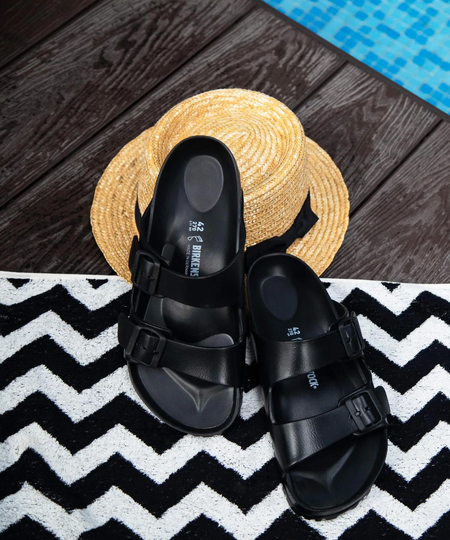 Унисекс сандалии Birkenstock Arizona EVA чёрные