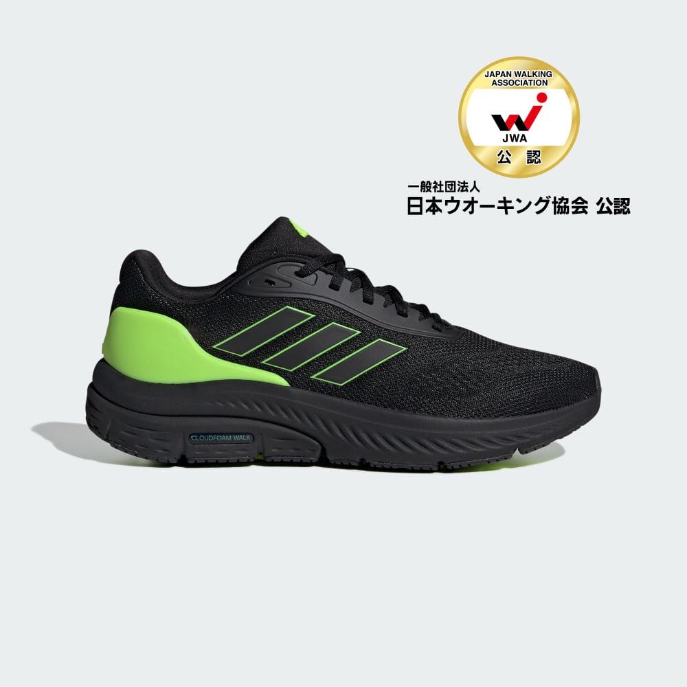 

Кроссовки Adidas CLOUDFOAM WALK, цвет Black/Lucid Lemon