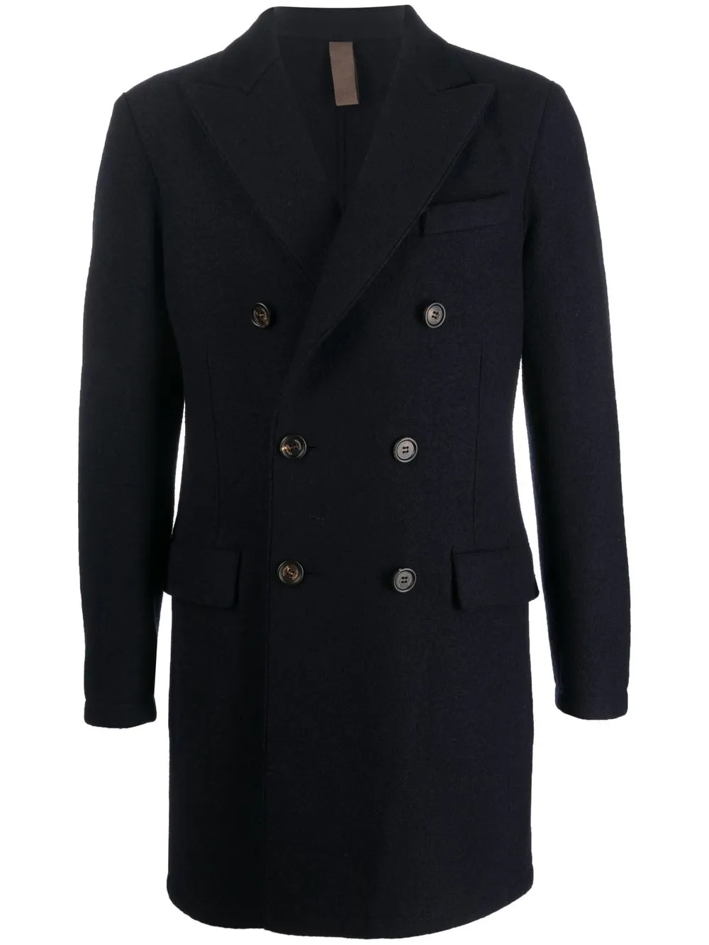 

Двубортное шерстяное пальто Eleventy, синий