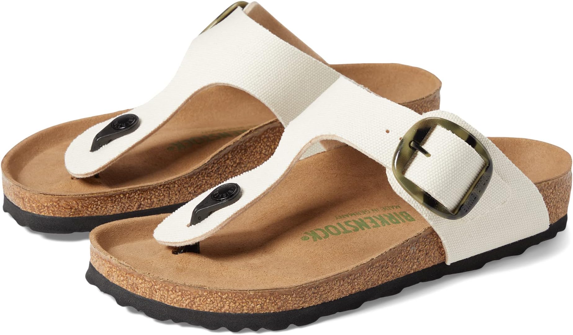 

Сандалии Birkenstock Gizeh Big Buckle Canvas, цвет Eggshell Canvas