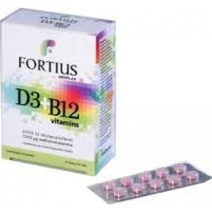 

D3 2500 МЕ B12 Питательный комплекс для здоровья человека - 30 таблеток Fortius
