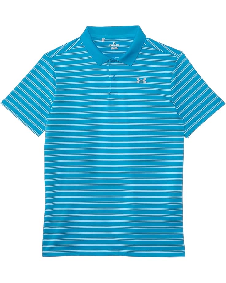 

Поло Under Armour Kids Matchplay Printed Golf Polo, цвет Ether Blue/Stream/Halo Gray