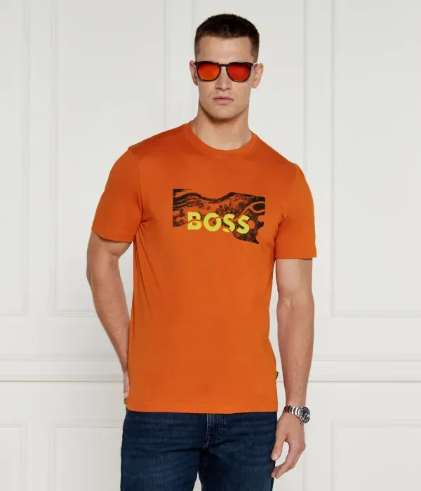 Футболка Te_Building regular fit Boss Orange, оранжевый — фото 3