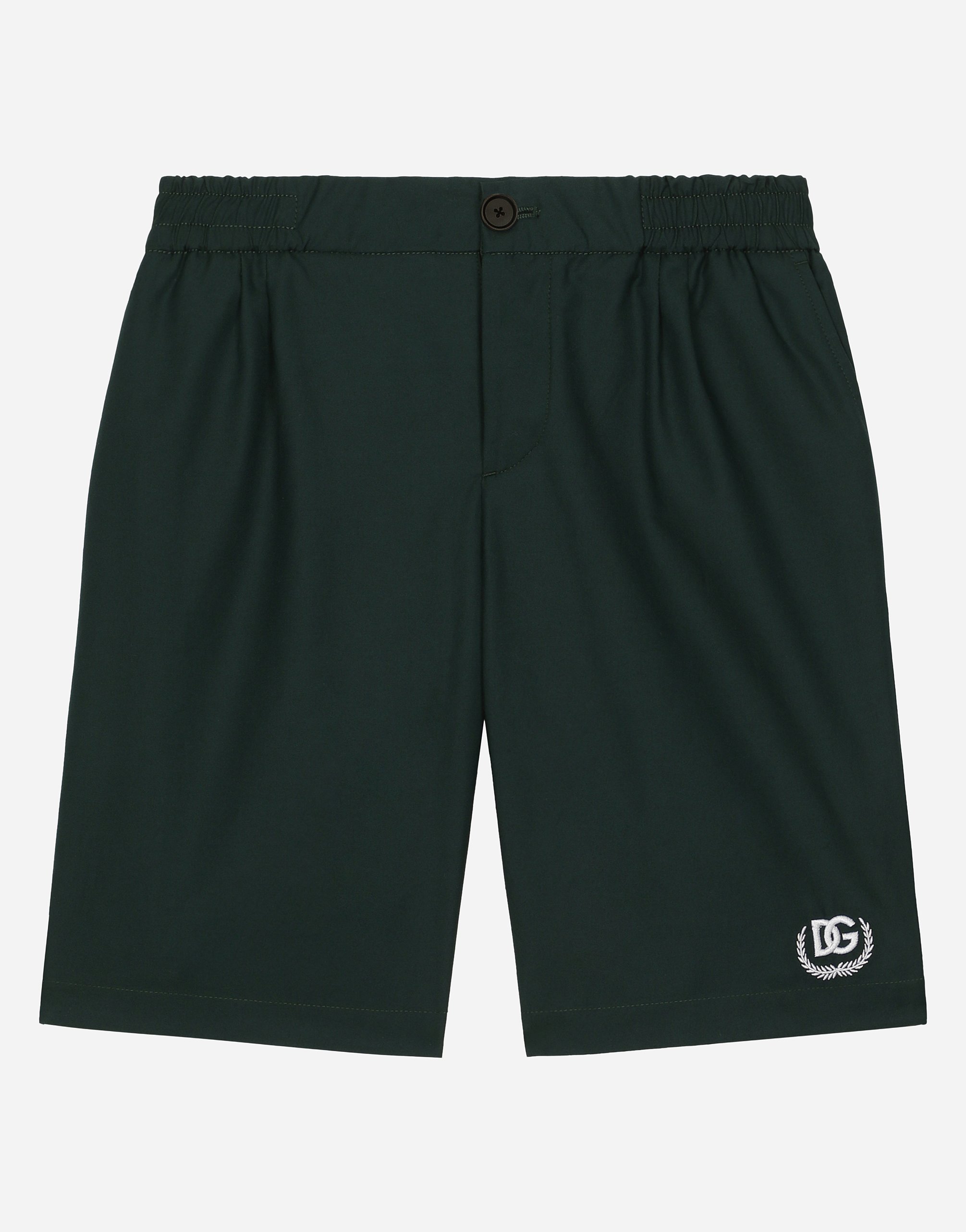

Шорты из поплина с логотипом DG Dolce&Gabbana, зеленый