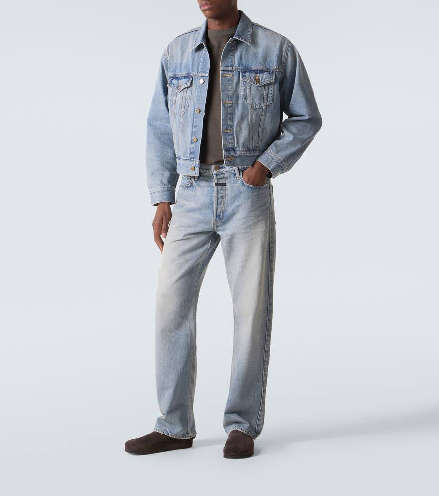Кроп-джинсовая куртка в стиле Trucker Fear of God, Light Indigo — фото 2