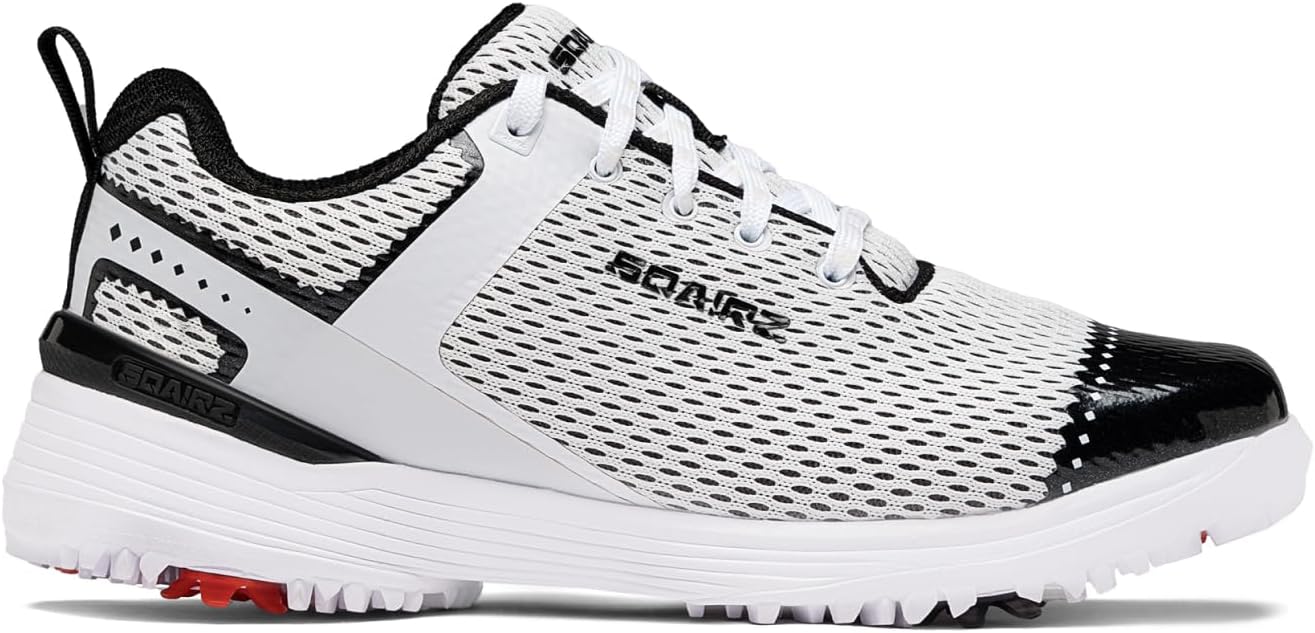 

Женские спортивные гольф-туфли SQAIRZ Freedom Ultra, разработаны для баланса и производительности, сменные шипы, дышащие, обувь для гольфа, белый/черный