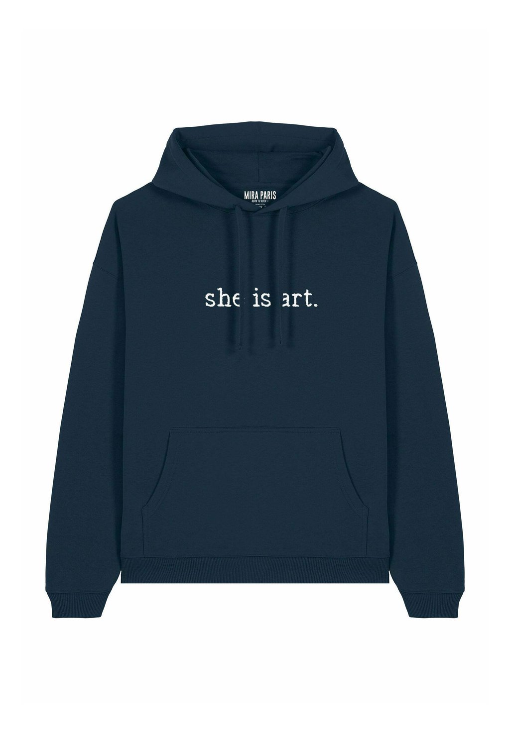 

Толстовка SHE IS ART EMBROIDERY UNISEX con cappuccio Mira Paris, темно-синий