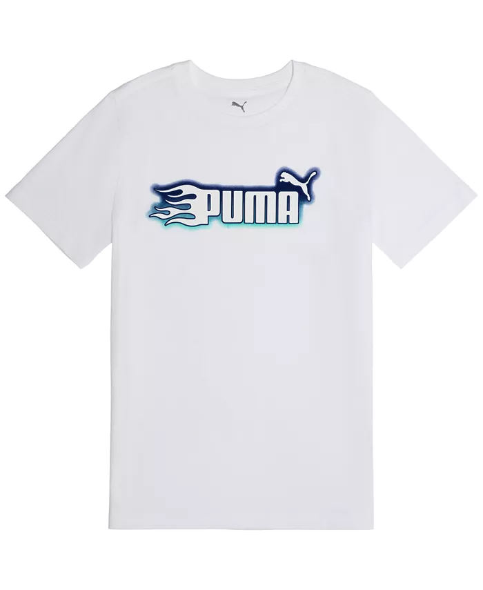 

Футболка с графическим принтом Fire Logo для мальчиков старшего возраста Puma, белый