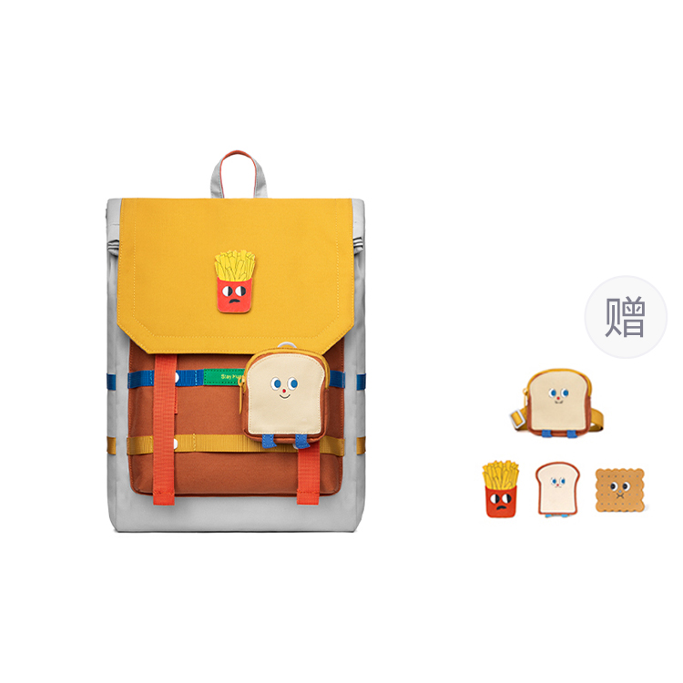 

MR.ACE HOMME Полиэстеровый рюкзак женский оранжево-белый, Foodie Collection