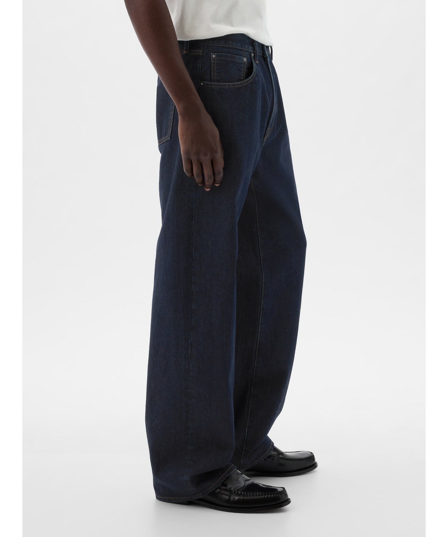 (M) Джинсы из органического хлопка свободного кроя в стиле 90-х GAP, RESIN_RINSE — фото 3