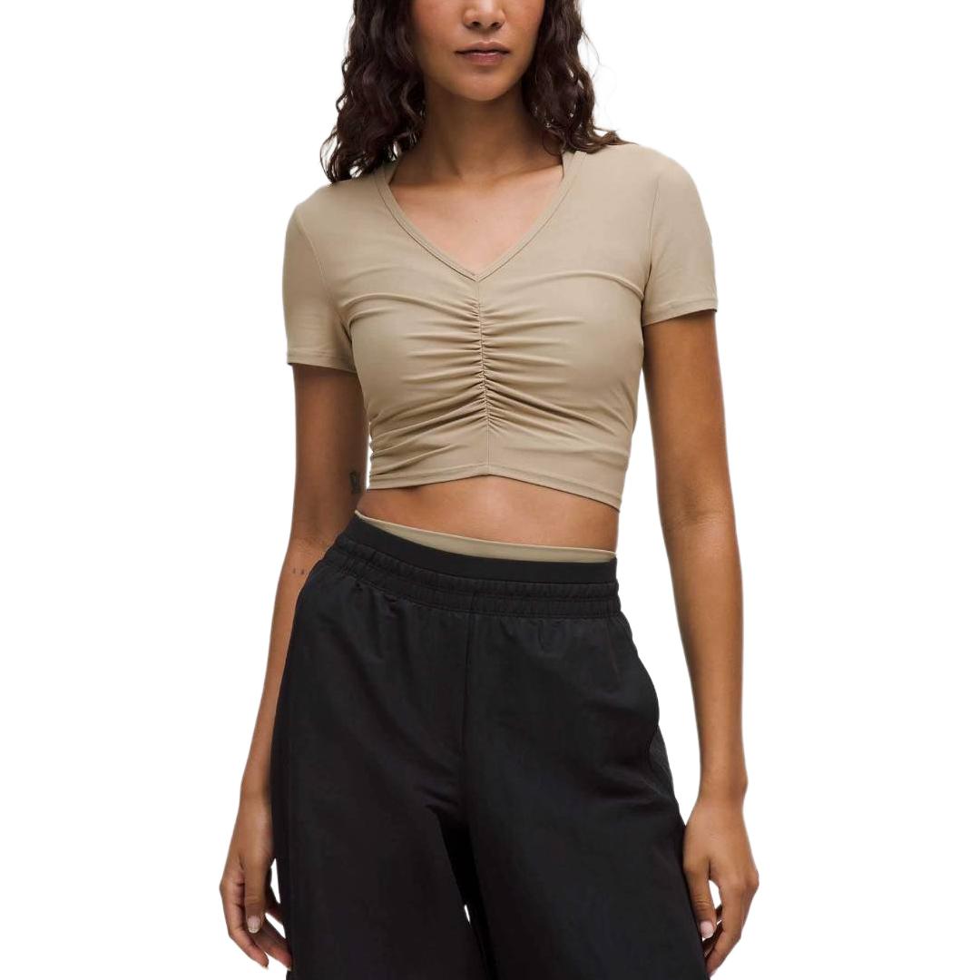 

Женская футболка для йоги Lululemon, коричневый