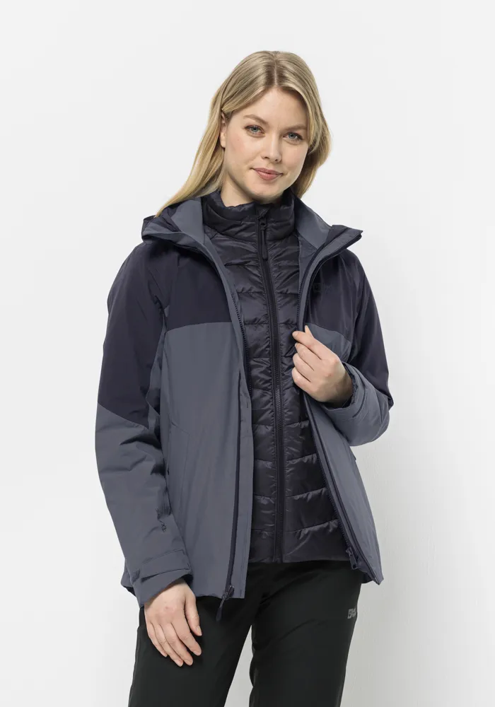 

Функциональная куртка 3-в-1 Jack Wolfskin "FELDBERG 3IN1 JKT W" (2 шт.), с капюшоном, цвет Dolphin