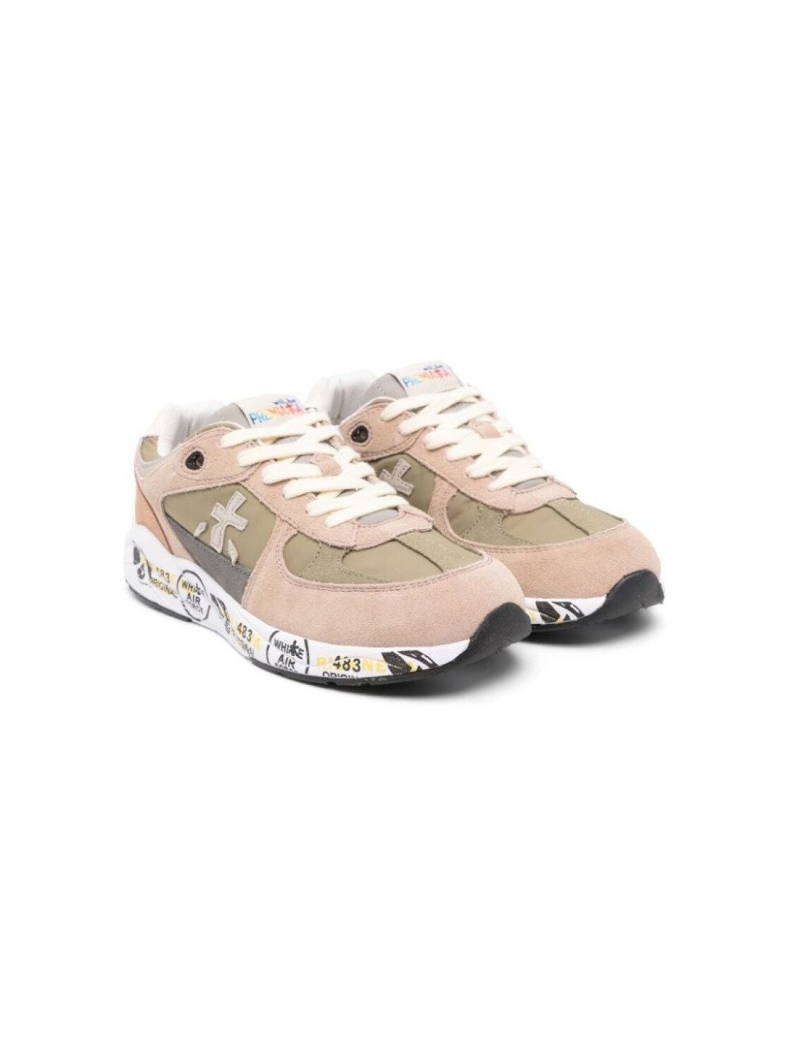 

Premiata Kids кроссовки Robin со вставками, зеленый