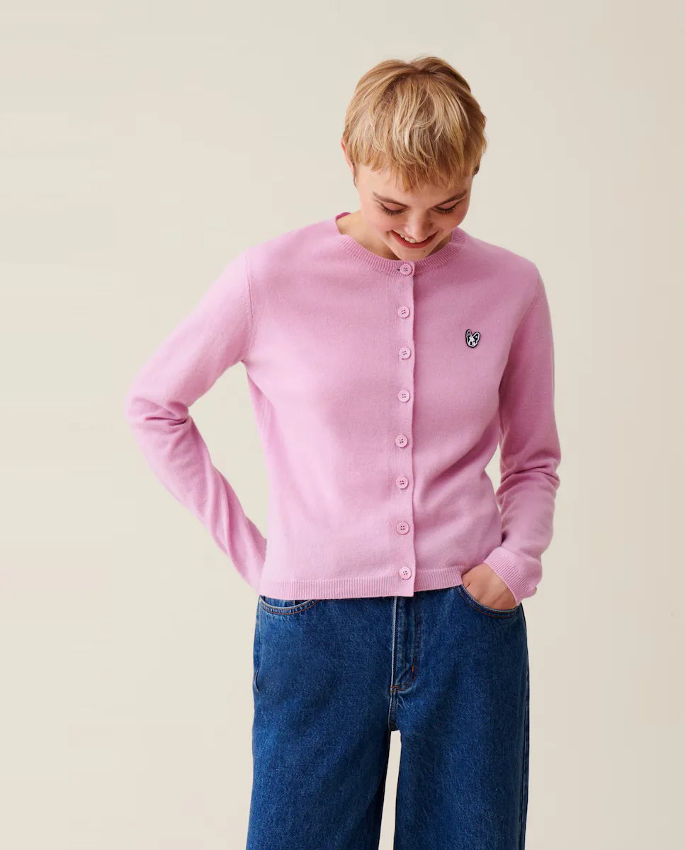 

Женский шерстяной кардиган Jean Toto Claudie Pierlot, розовый