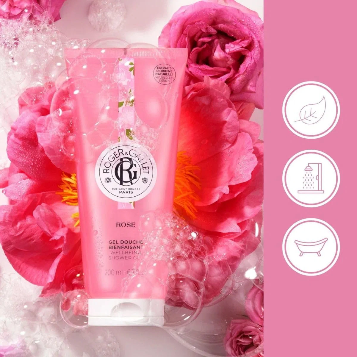 Успокаивающий гель для душа Roger&Gallet Rose с ароматом розы Roger & Gallet, Multi-Coloured — фото 2