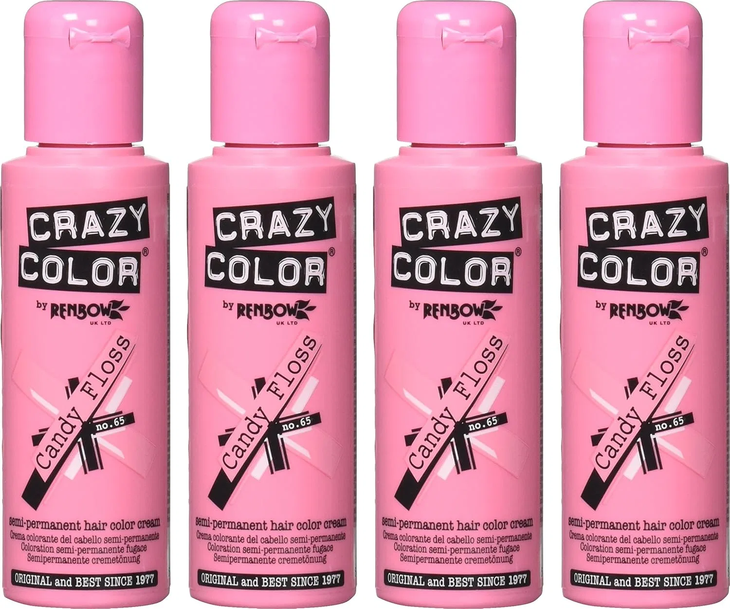 Набор из 4 полуперманентных красок для волос «Candy Floss No.65» от Crazy Colour Renbow — фото 2