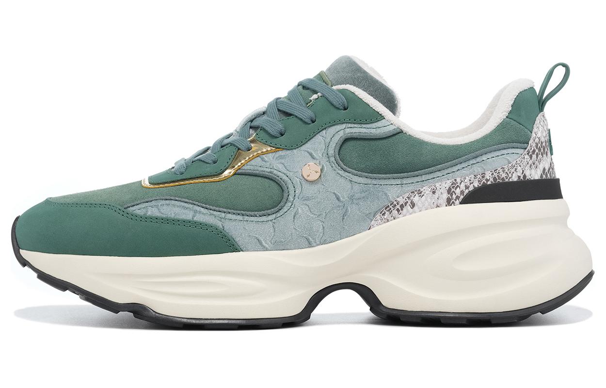 

LI-NING 1990 LI NING 1990 Clouds противоскользящие и износостойкие амортизирующие низкие массивные кроссовки, увеличивающие рост, мужские, зеленые
