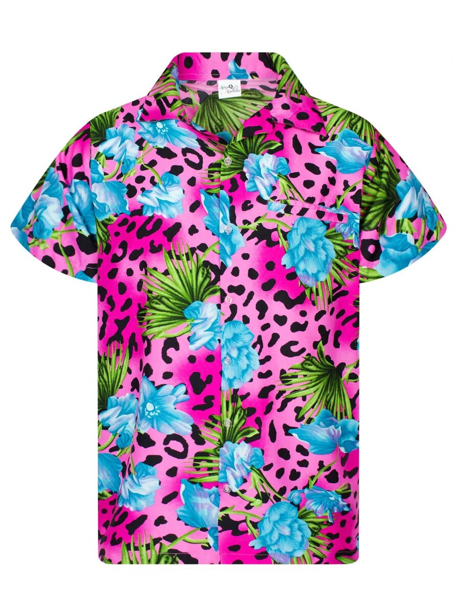 

Рубашка King Kameha Leopard Flowers, розовый