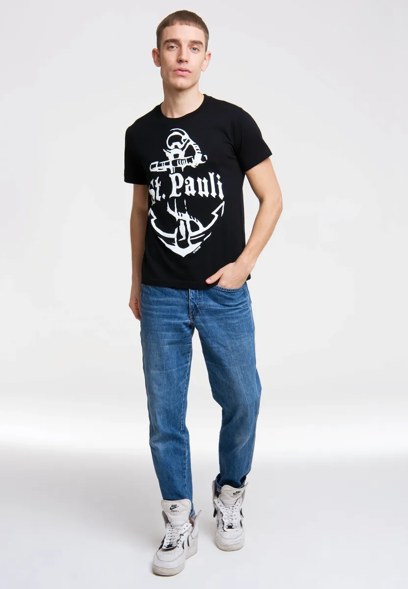 

ФУТБОЛКА Logoshirt "ST. PAULI", с великолепным принтом спереди, черный
