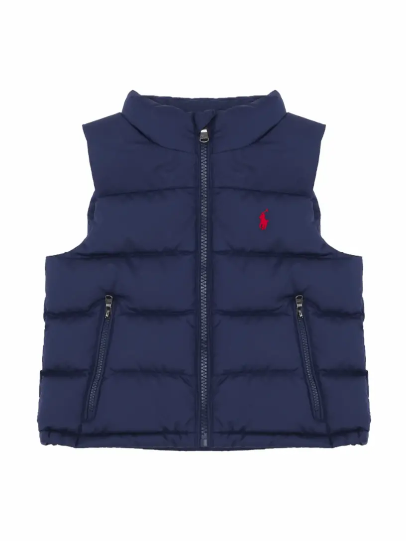 

Стеганый жилет с логотипом Ralph Lauren, тёмно-синий