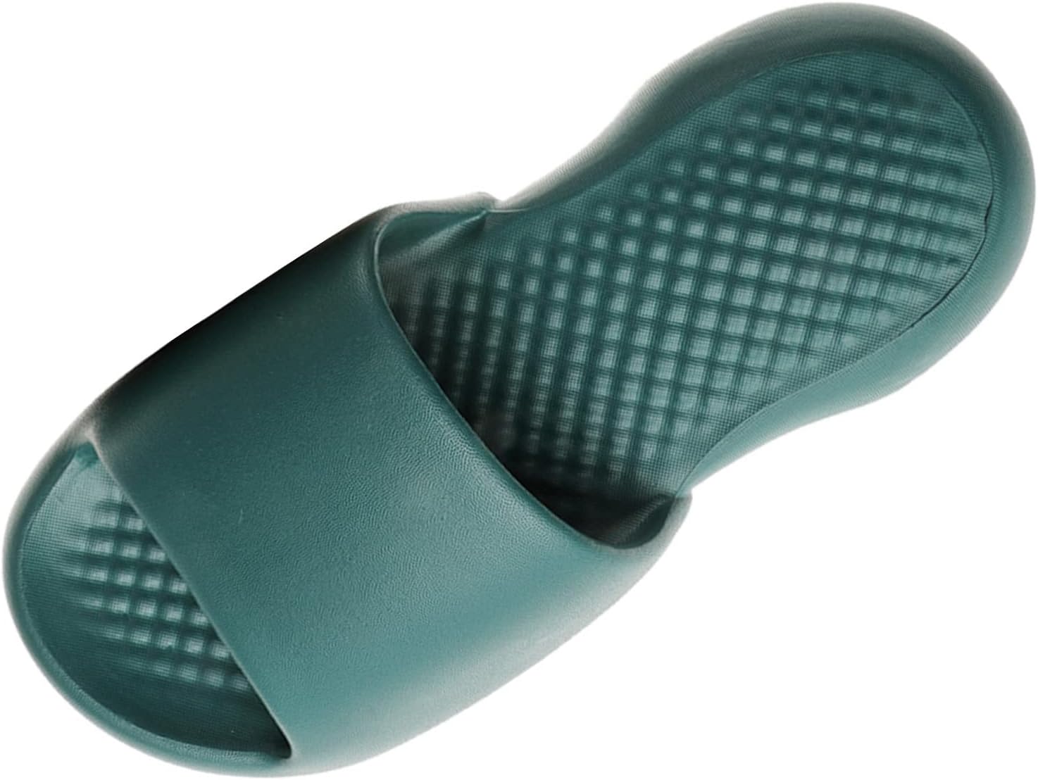 

Модные весенне-летние мужские тапочки для ванной, с нескользящей подошвой, плоской толстой подошвой, открытым носком, мужские клетчатые тапочки Generic, зеленый