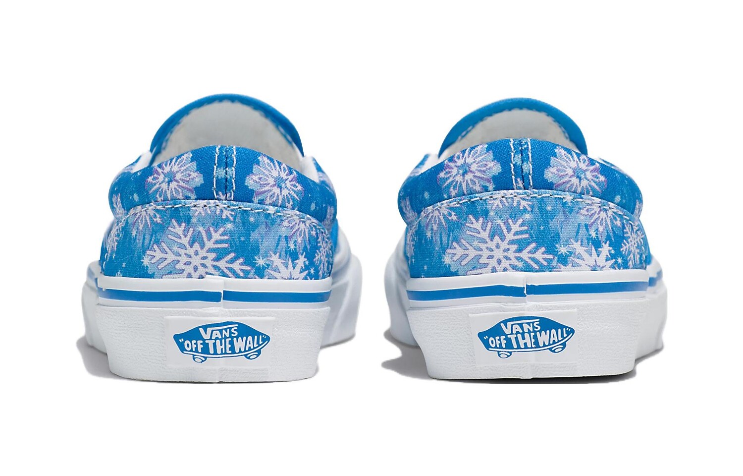 Детские кроссовки Slip-On Classic V «Снежинки» - Winter Wonderland Blue Vans, синий — фото 4